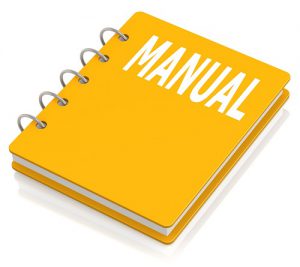 Manual hard cover book